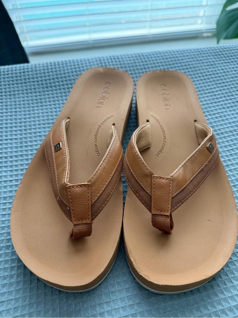 Cobian Tan/Brown Padded Thong Sandals